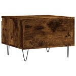 vidaXL Tables basses 2 Pièces chêne fumé 50x46x35 cm bois d'ingénierie