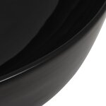 vidaXL Lavabo rond Céramique Noir 41 5 x 13 5 cm