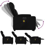 vidaXL Fauteuil inclinable de massage électrique noir similicuir
