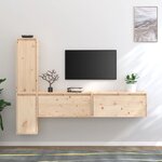 vidaXL Meubles TV 4 Pièces Bois massif de pin
