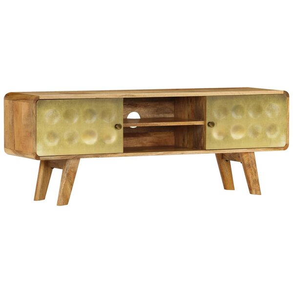 vidaXL Meuble TV Bois de manguier massif 120 x 30 x 45 cm