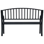vidaXL Banc de jardin Noir 120 cm Acier