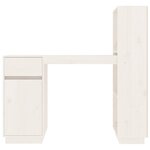 vidaXL Bureau Blanc 110x53x117 cm Bois massif de pin