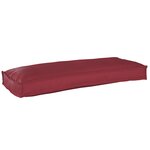 vidaXL Coussins de palette pour banc 2 Pièces Rouge vin 100x40x8 cm Tissu Oxford