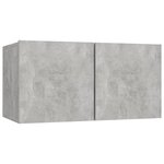 vidaXL Ensemble de meubles TV 8 Pièces Gris béton Bois d'ingénierie