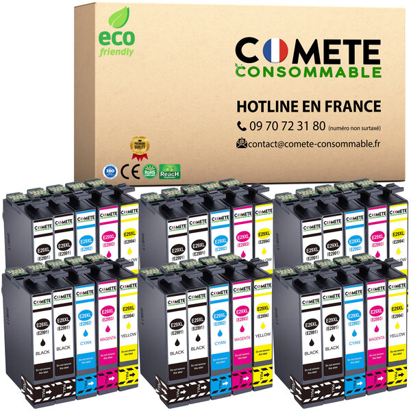 Cartouche 29XL Pack de 30 Compatibles Comete, Entreprise Française