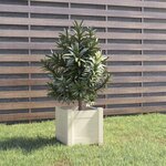 vidaXL Jardinière d'extérieur Blanc 31x31x31 cm Bois de pin massif