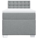 vidaXL Sommier à lattes de lit avec matelas Gris clair 100x200cm Tissu