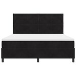 vidaXL Lit Box Spring avec Matelas Noir Super King Velours