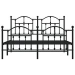 vidaXL Cadre de lit métal sans matelas avec pied de lit noir 140x200cm