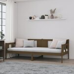 vidaXL Lit de jour sans matelas marron miel bois pin massif 90x190 cm