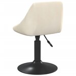Vidaxl chaises pivotantes de salle à manger 2 pcs crème velours