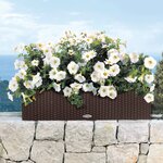 LECHUZA Jardinière BALCONERA Cottage 80 ALL-IN-ONE Moka