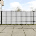 vidaXL Paravents de balcon 5 Pièces blanc 255x19 cm résine tressée