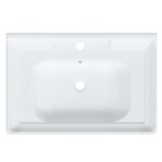 vidaXL Évier de salle de bain blanc 71x48x23cm rectangulaire céramique