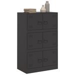 vidaXL Buffet noir 67x39x107 cm acier