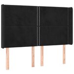 vidaXL Sommier à lattes de lit matelas et LED Noir 140x200 cm Velours