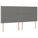 vidaXL Sommier à lattes de lit avec matelas Gris foncé 200x200cm Tissu
