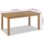 vidaXL Table basse Teck 90x50x45 cm