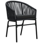 vidaXL Ensemble de jardin 5 pièces Noir Poly Rattan