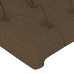 vidaXL Tête de lit à LED Marron foncé 183x16x118/128 cm Tissu