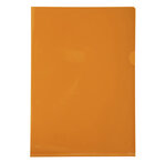 Etui Carton De 100 Pochettes Coin Pvc Lisse Haute Résistance 13/100e - A4 - Orange - Exacompta