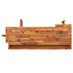 vidaXL Établi avec tiroir et étaux 124x52x83 cm Bois massif d'acacia