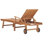 vidaXL Chaises longues lot de 2 avec coussin bleu royal Teck solide