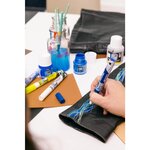 Marqueur Acrylique Setacolor Spécial Cuir Mat Satiné Extra Fine Bleu Ultramarin PÉBÉO