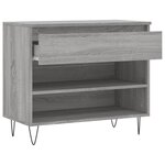 vidaXL Armoire à chaussures Sonoma gris 70x36x60 cm Bois d'ingénierie