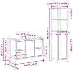 Ensemble de meubles de salle de bain 2 pièces vidaXL gris Sonoma en bois d'ingénierie
