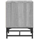 vidaXL Tables de chevet et portes vitrées 2 Pièces sonoma gris 35x37x50cm