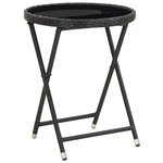 vidaXL Ensemble de bistro de jardin 3 Pièces poly rotin et verre trempé