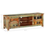 vidaXL Meuble TV Bois de récupération 4 tiroirs