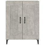 vidaXL Buffet Gris béton 69 5x34x90 cm Bois d'ingénierie