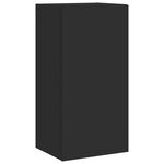 vidaXL Meuble TV mural avec lumières LED noir 40 5x35x80 cm