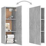 vidaXL Ensemble de meubles TV 4 Pièces Gris béton Bois d'ingénierie