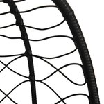 vidaXL Chaise suspendue en forme d'œuf avec coussin Anthracite