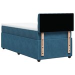 vidaXL Sommier à lattes de lit avec matelas bleu 100x200 cm