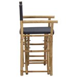 vidaXL Chaises pliables de directeur lot de 2 Gris foncé Bambou tissu
