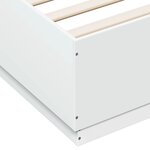 vidaXL Cadre de lit avec LED sans matelas blanc 140x200 cm