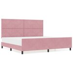 Cadre de lit vidaXL Rose 200x200 cm Velours
