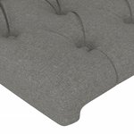 vidaXL Cadre de lit sans matelas gris foncé 180x200 cm tissu