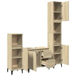 vidaXL Ensemble de meubles de salle de bain 3 Pièces chêne sonoma