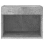 vidaXL Table de chevet murale avec lumières LED gris béton