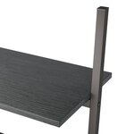 vidaXL Étagère inclinée à 5 niveaux Noir 64x34x185 5 cm