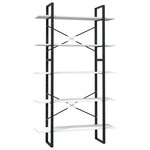 vidaXL Bibliothèque à 5 niveaux Blanc 100x30x175 cm Bois de pin