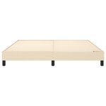 vidaXL Cadre de lit sans matelas crème 160x200 cm tissu