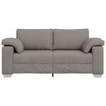 Canapé Loveseat Taupe 140 cm en Tissu