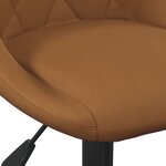Vidaxl chaises pivotantes à dîner 2 pcs marron velours